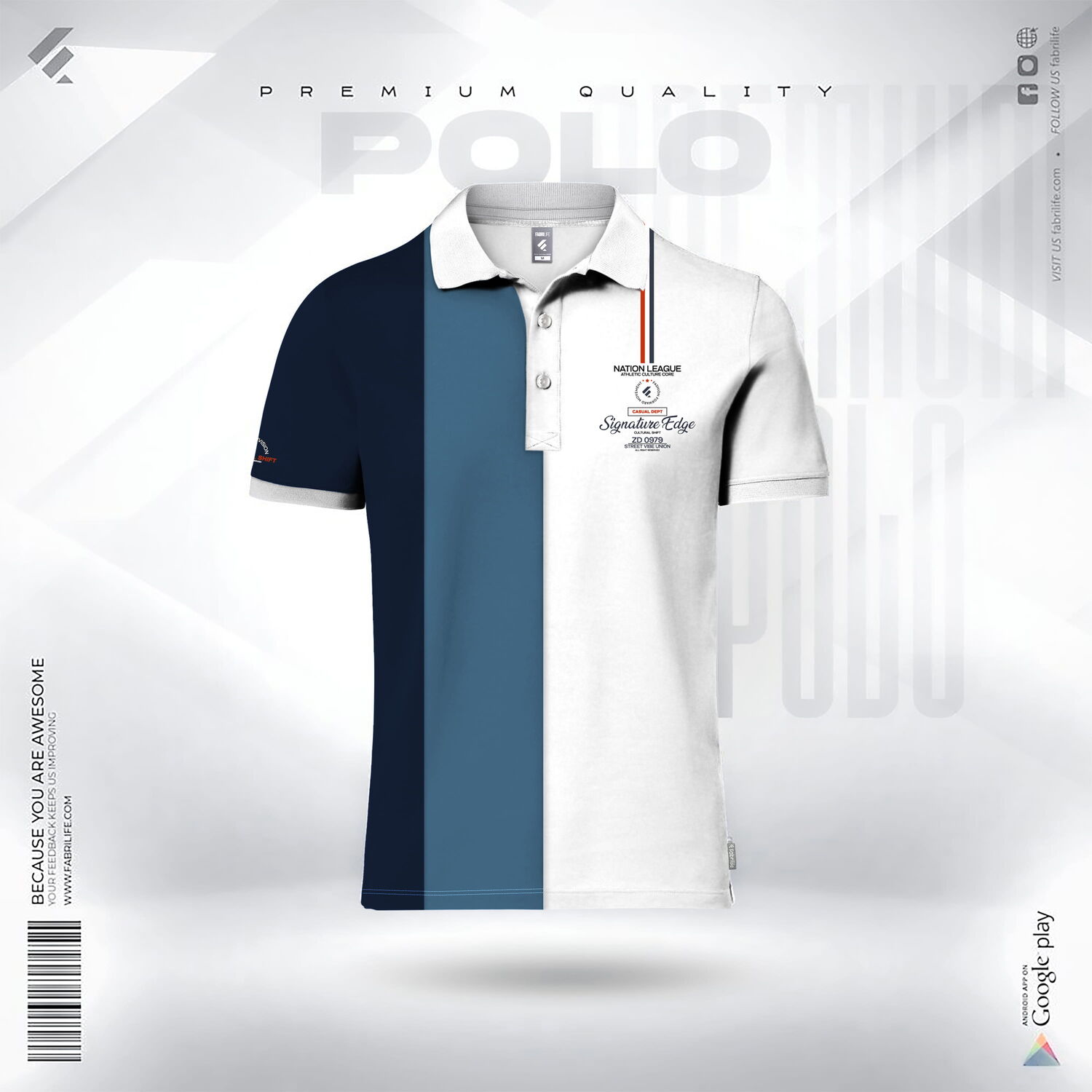 Premium Designer Edition Double PK Cotton Polo